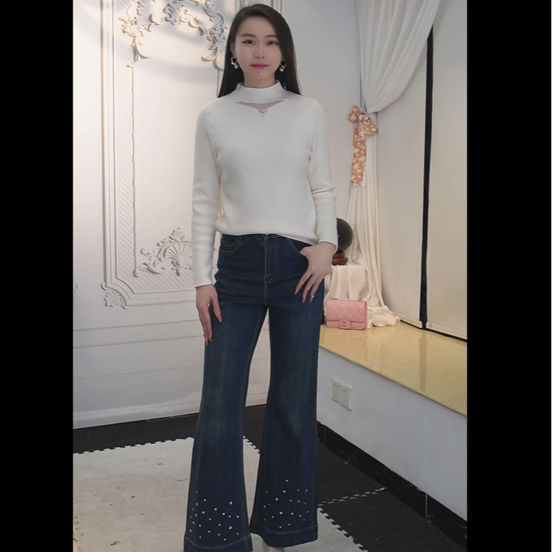 DILI2025秋冬 加绒长袖针织衫 625417047