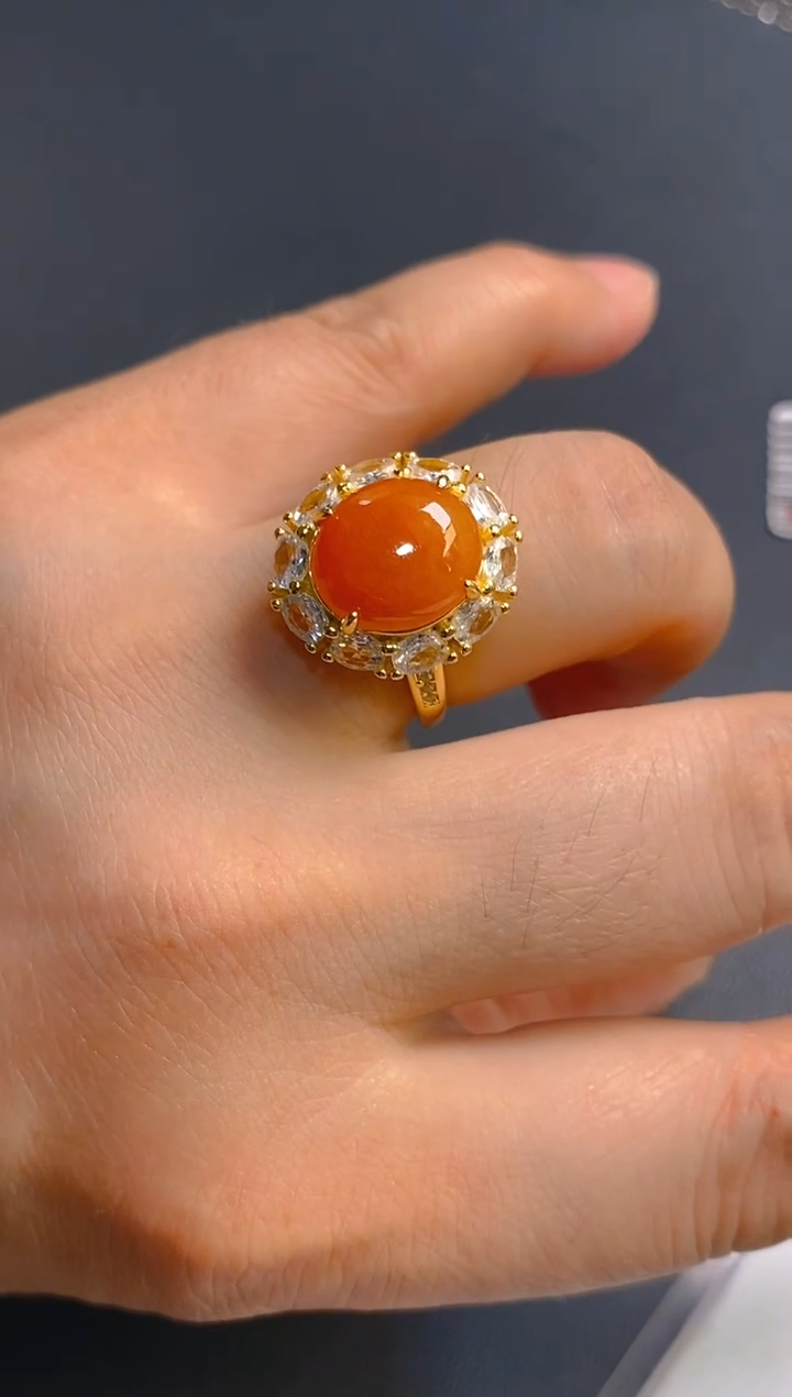 翡翠银S925镶嵌耳饰天然A货翡翠1