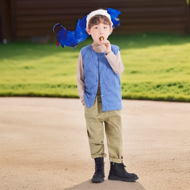 【90白鸭绒马甲特价清】儿童轻薄羽绒马甲