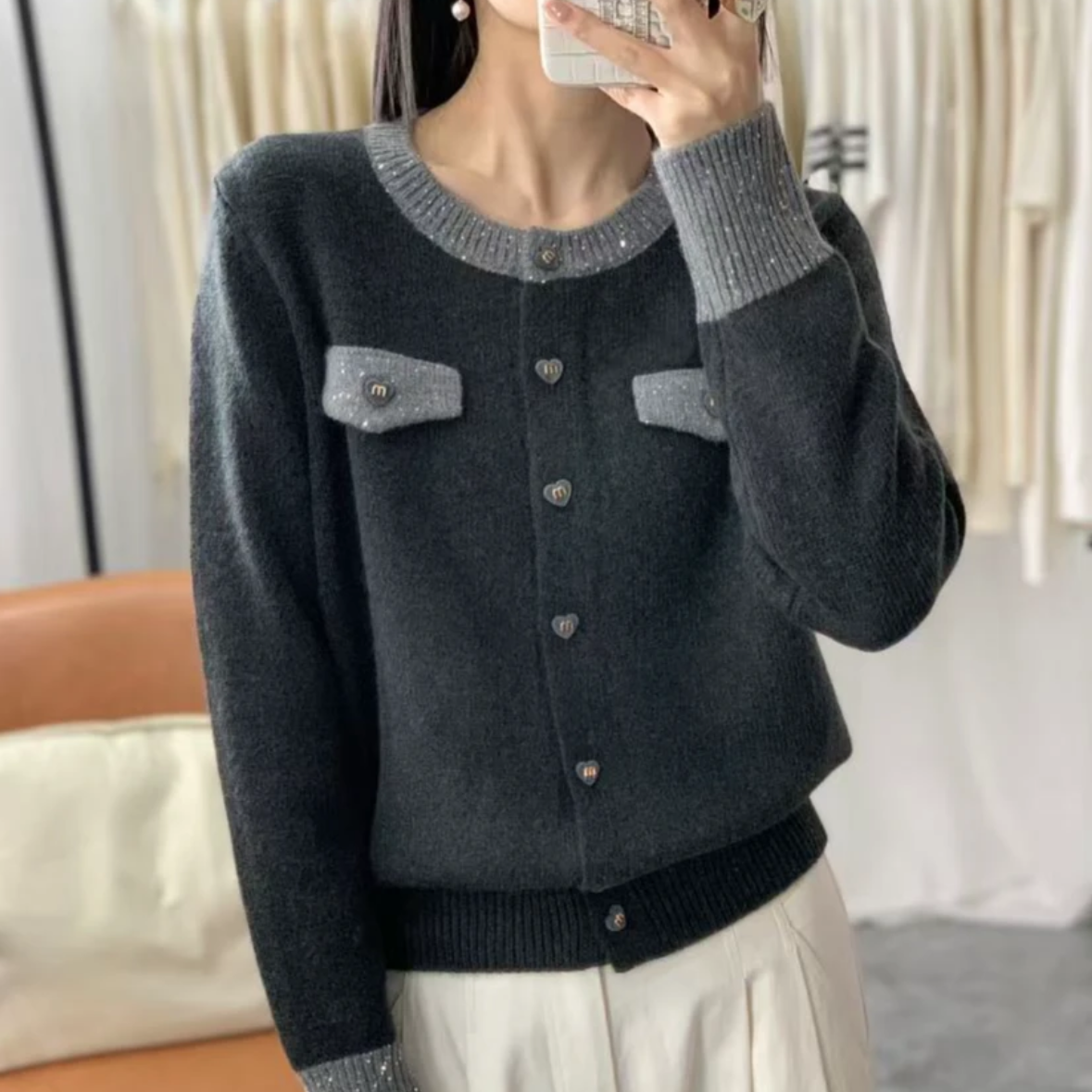 【流金岁月】新款百搭时尚简约针织衫DJ6605