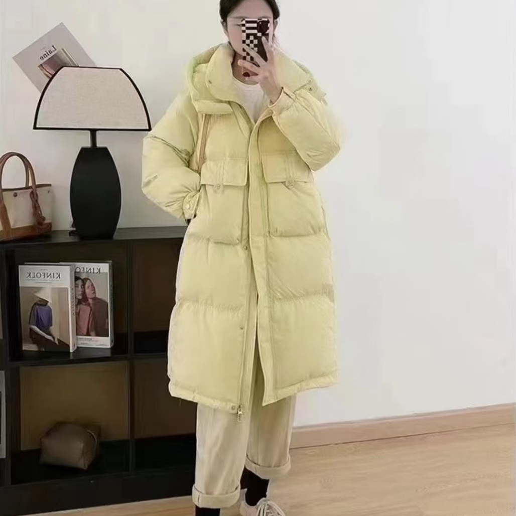白鸭绒羽绒服女款百搭冬季女士女装中长款韩版休闲宽松时尚保暖