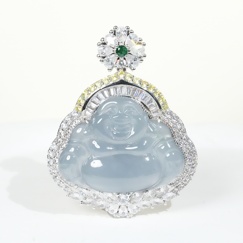 【小胖翡翠】天然翡翠大佛公吊坠A货轻奢日百搭毛衣链-多样性发1