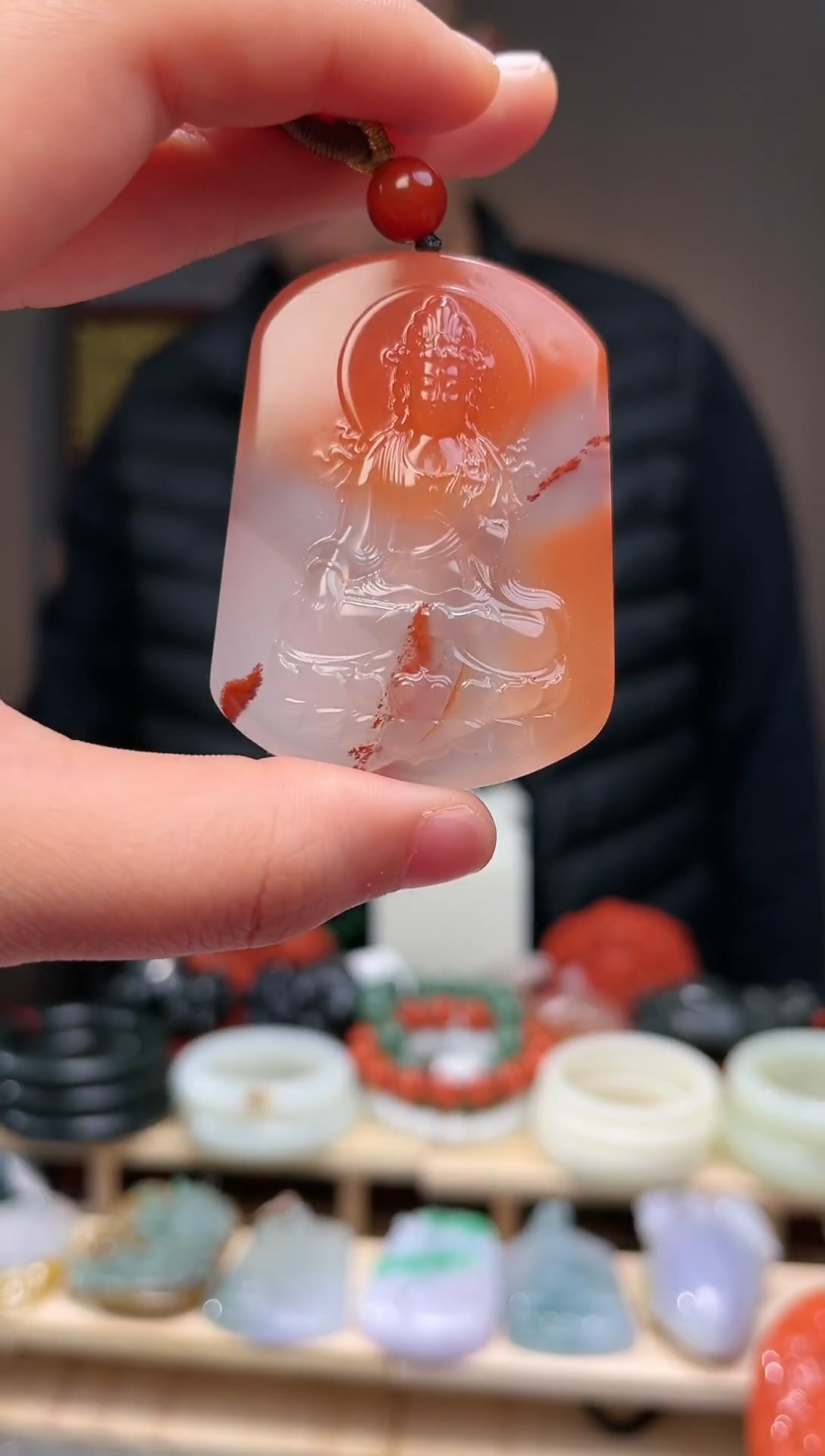 颈饰未镶嵌南红玛瑙吊坠