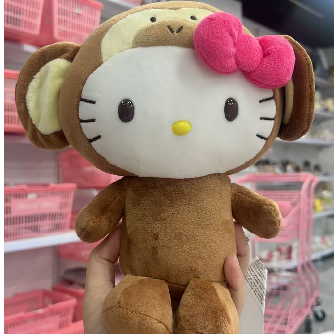 正版正品三丽鸥Sanrio 热带猴子树懒变色龙公仔挂件