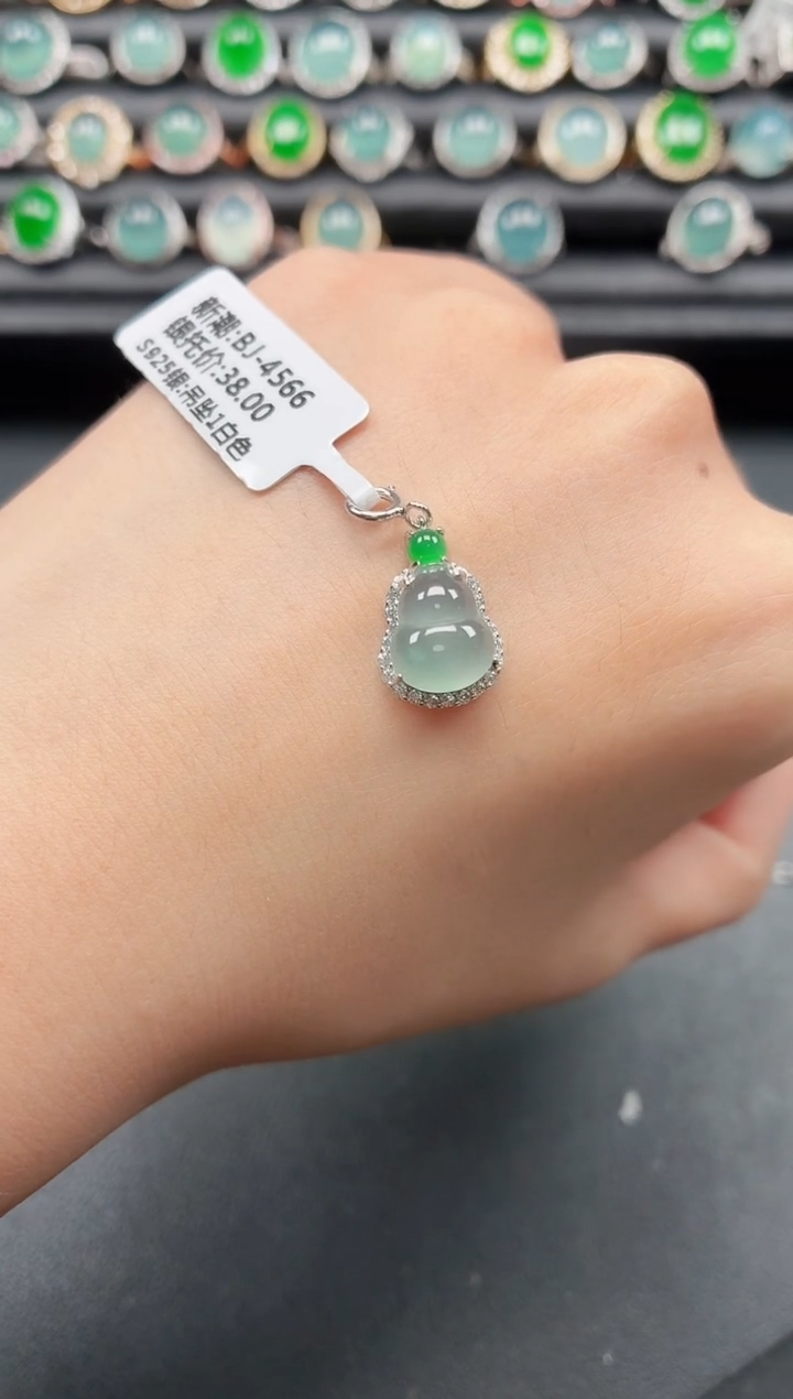 翡翠戒指银S925镶嵌111111