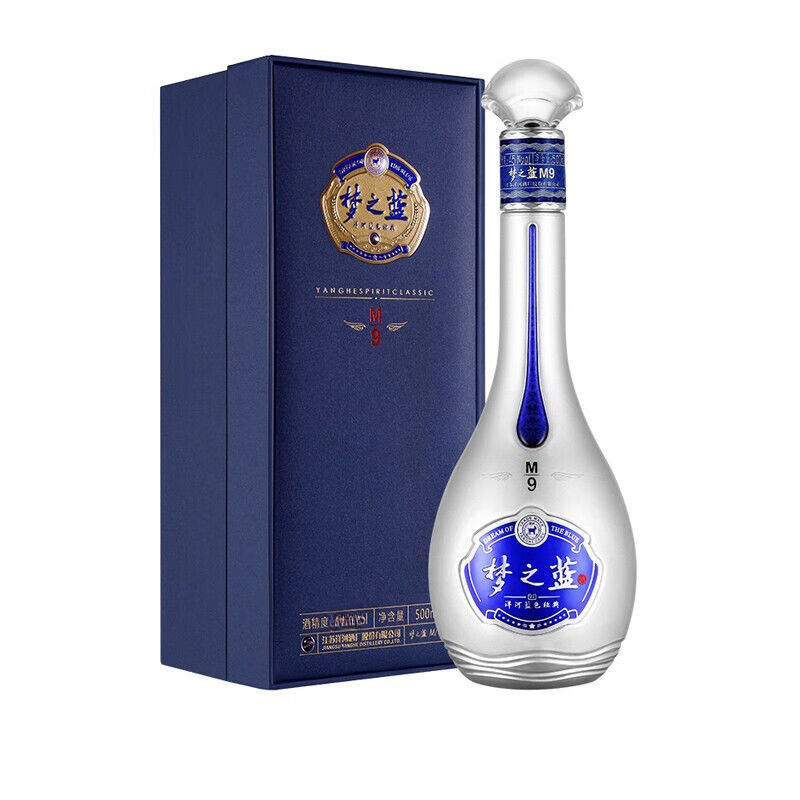 洋河 梦之蓝 45度 M9 500ml 浓香白酒45度