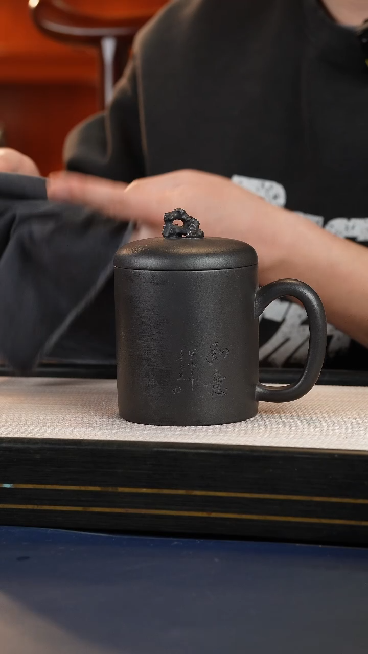 【闪购商品】紫砂茶杯石黄紫砂盖杯244656