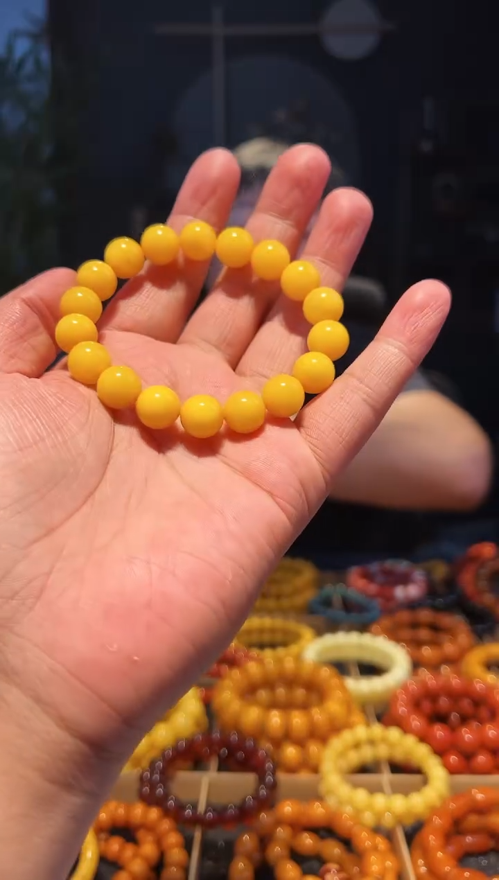 未镶嵌蜜蜡手链11+单圈