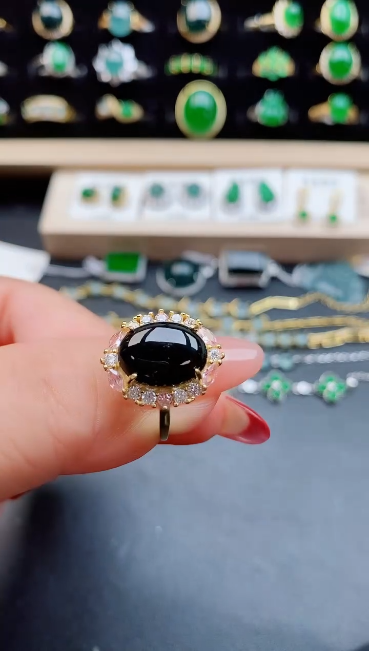 【闪购商品】翡翠戒指银S925镶嵌5080550