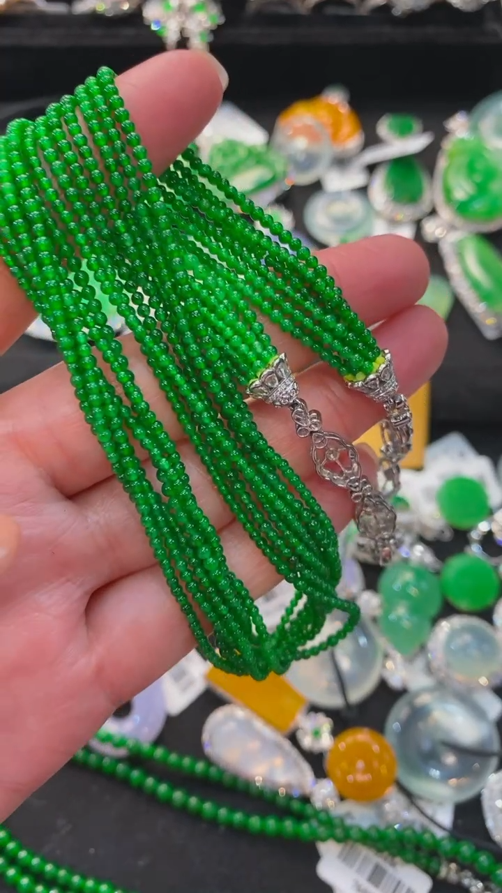 【闪购商品】翡翠颈饰未镶嵌小米珠珠链