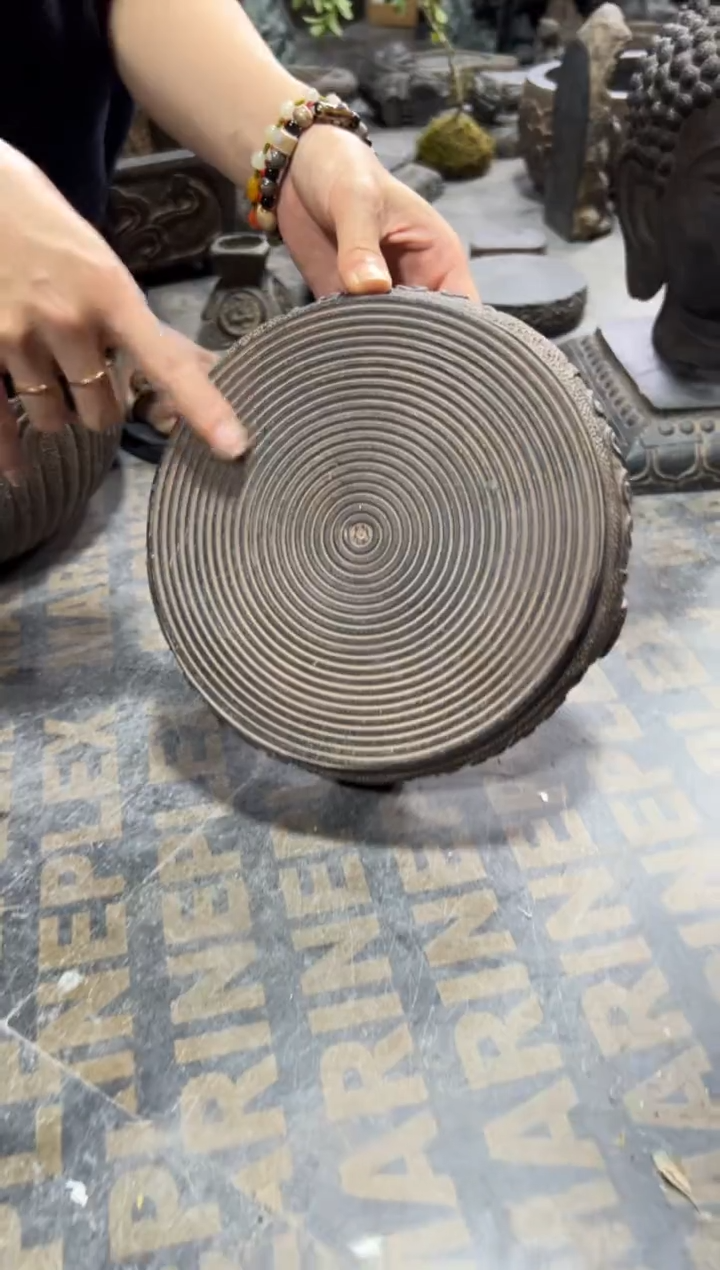 陶土【合成青石】万寿藤小底座
