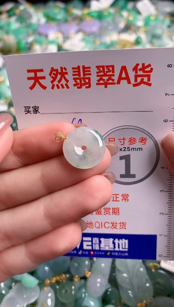 翡翠18K金镶嵌颈饰0700260455