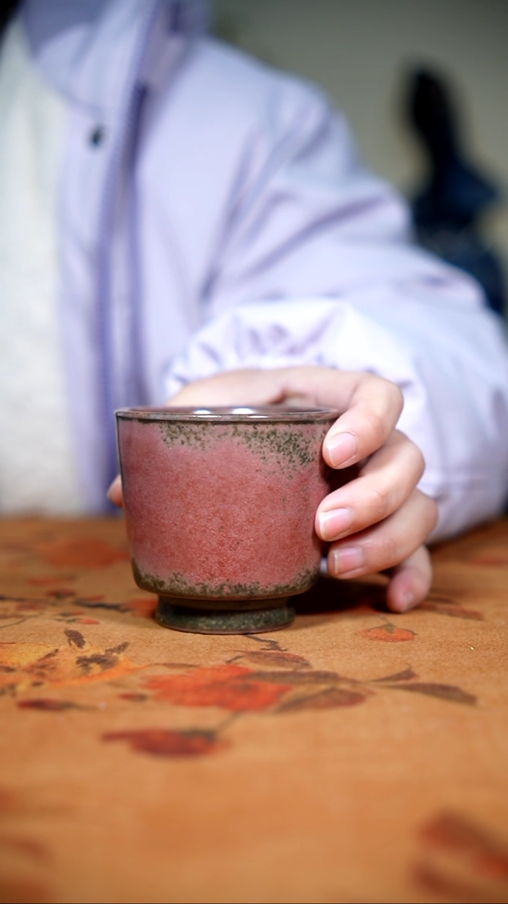 原矿石钧瓷茶器摆件