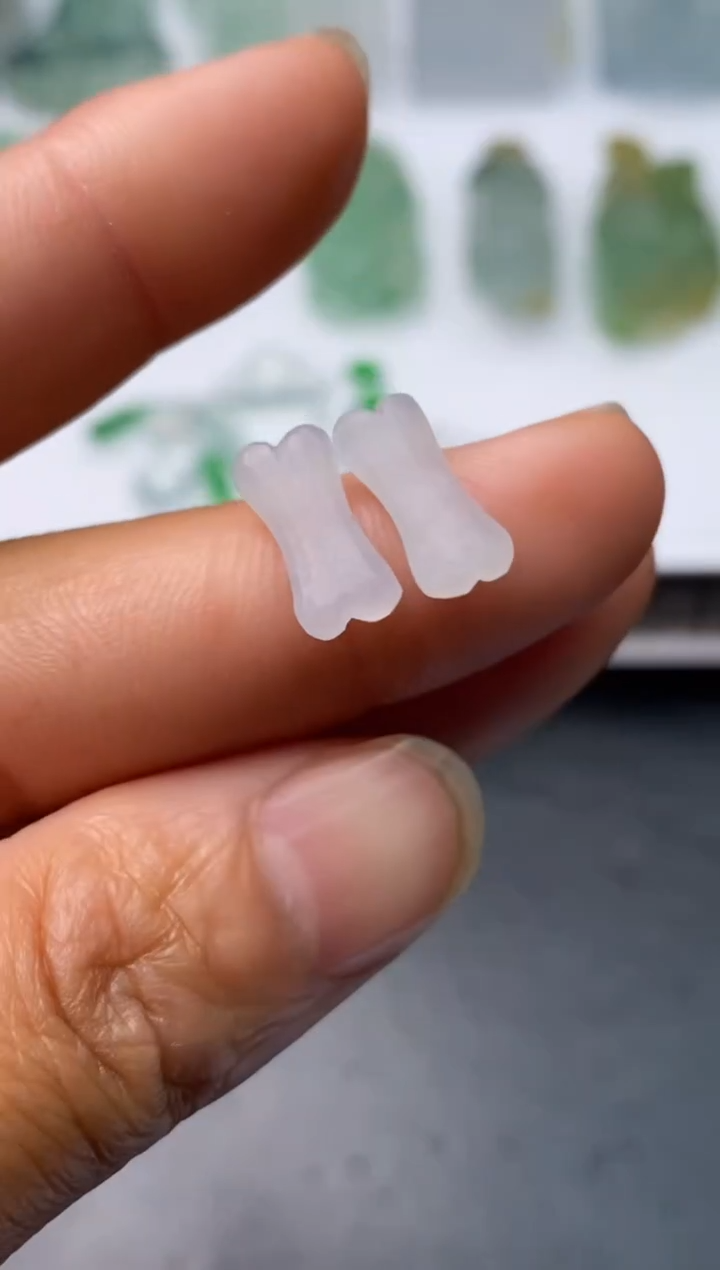 【闪购商品】定制翡翠未镶嵌翡翠毛货~多样性发货一对