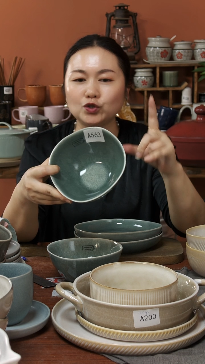 陶瓷A563陶瓷异形碗2件套微瑕
