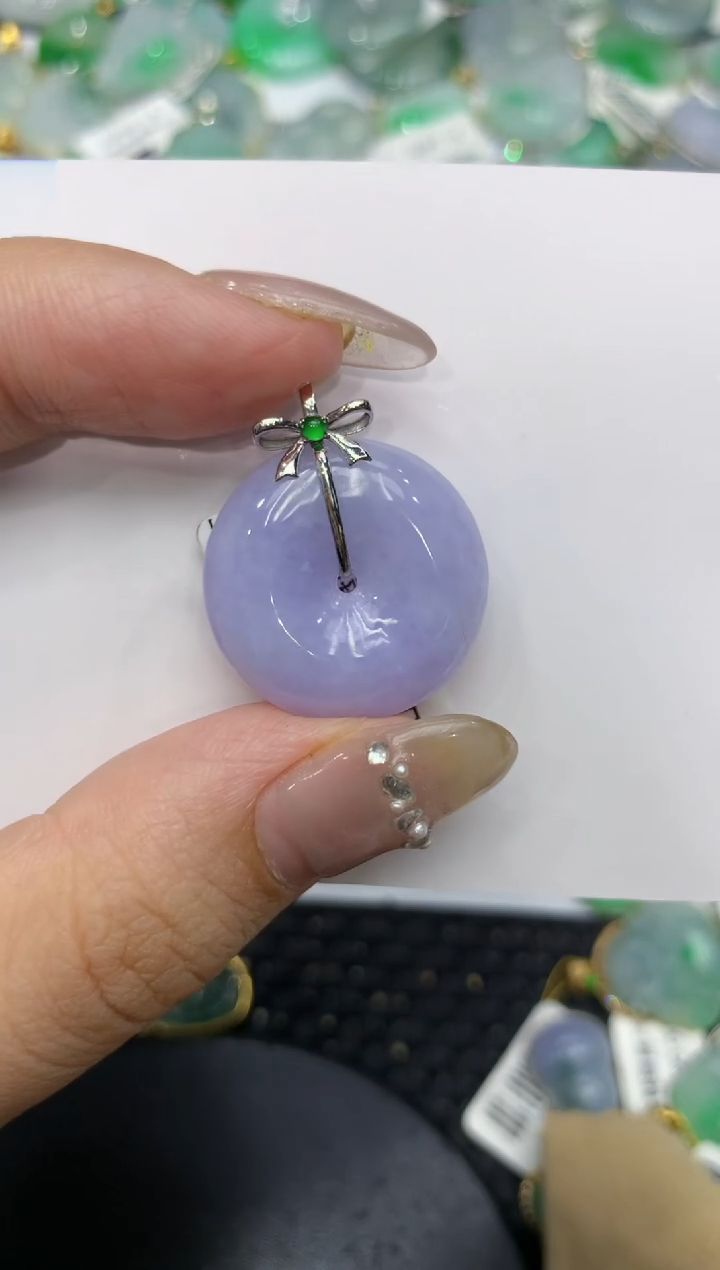 【闪购商品】翡翠颈饰18K金镶嵌222222222