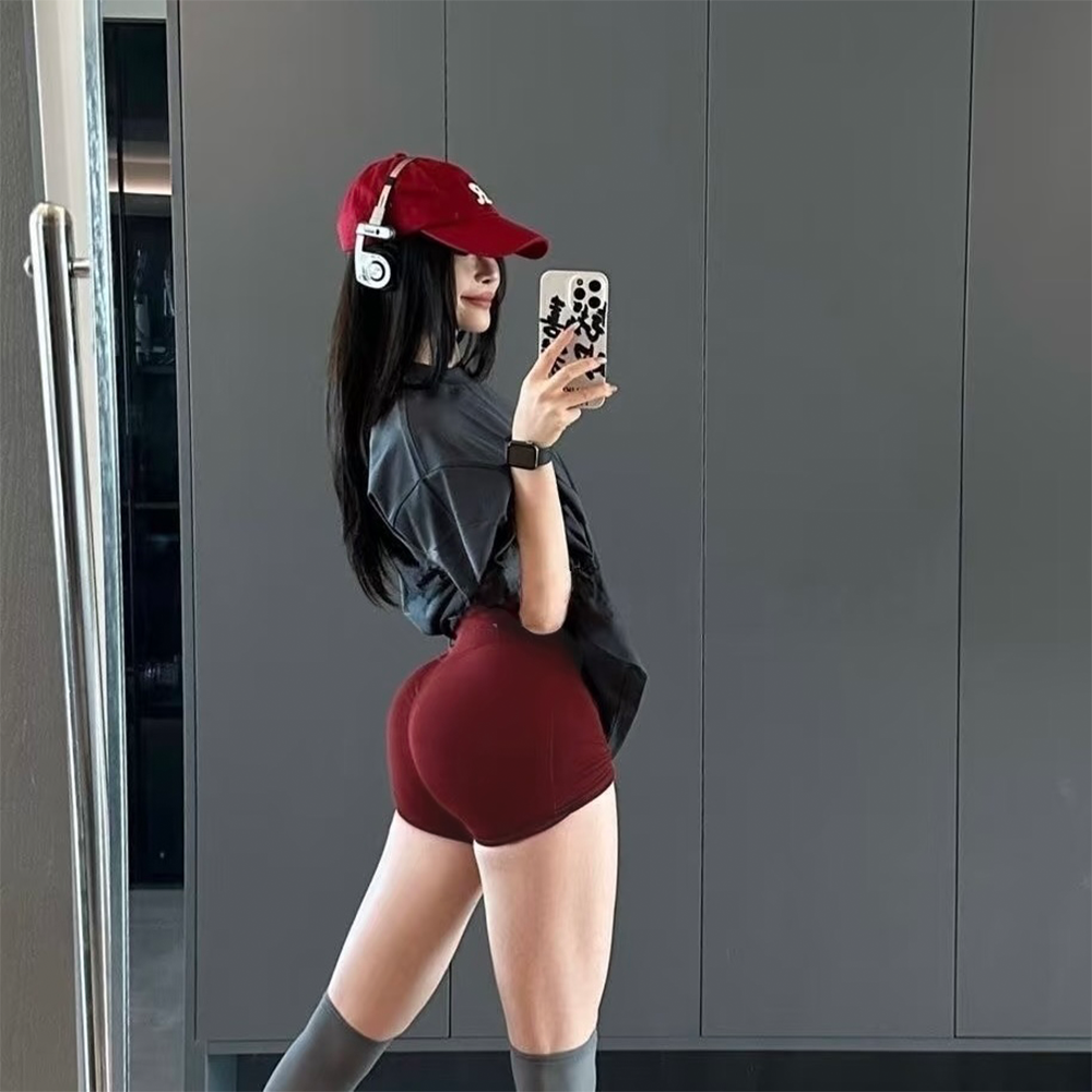 【QICIFIER】辣妹三分 运动高腰提臀三分短裤 5213