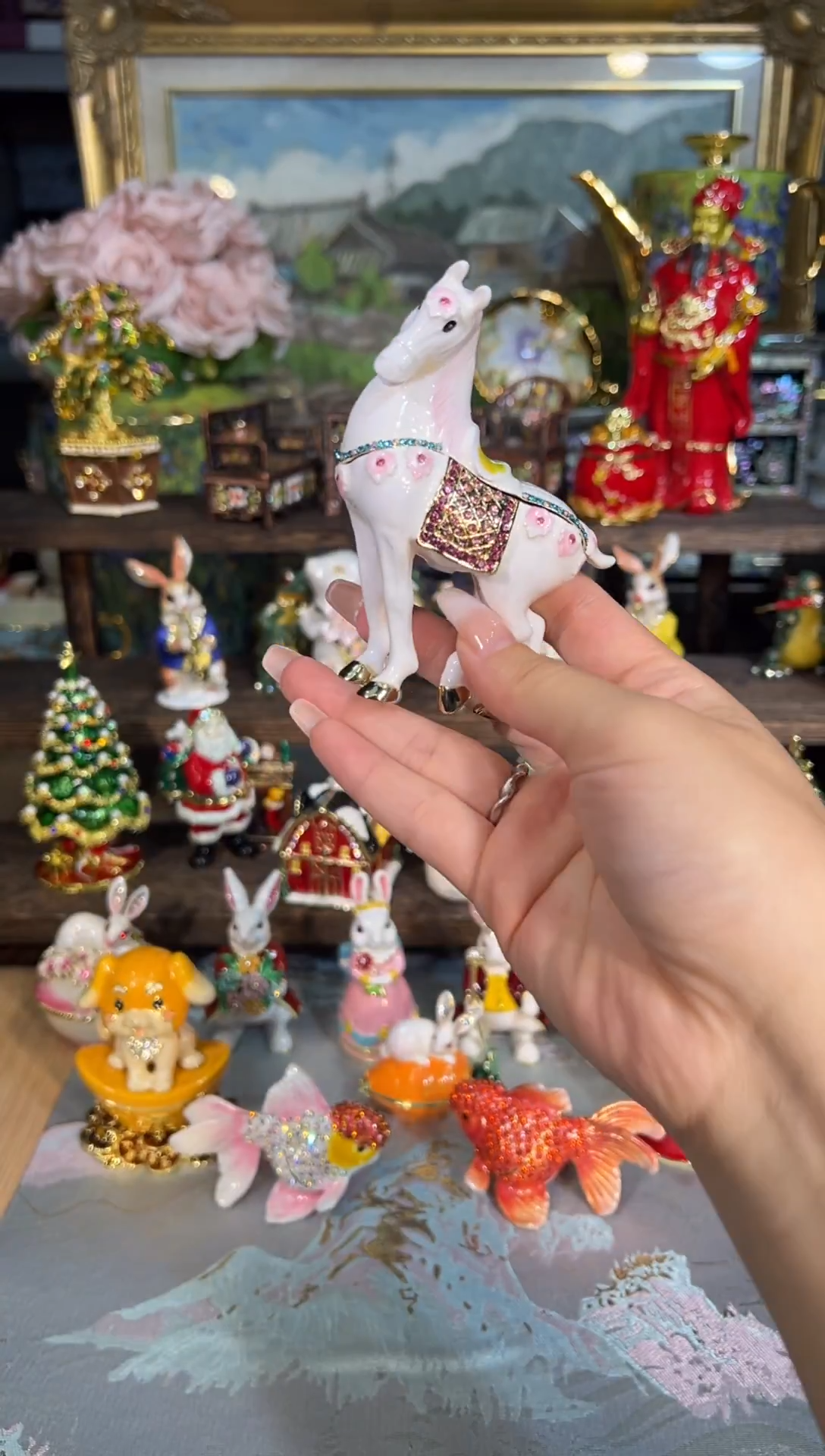 金属七宝烧首饰盒   