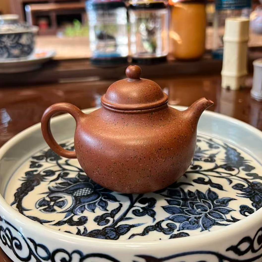 砂宴王强十八室高伟《秋莲》紫砂壶原矿紫砂罩染繁花工艺全手工制作