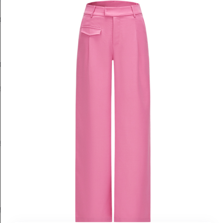 【小北专属】纯色直筒裤早春新款高腰羊毛休闲长裤Y102308687