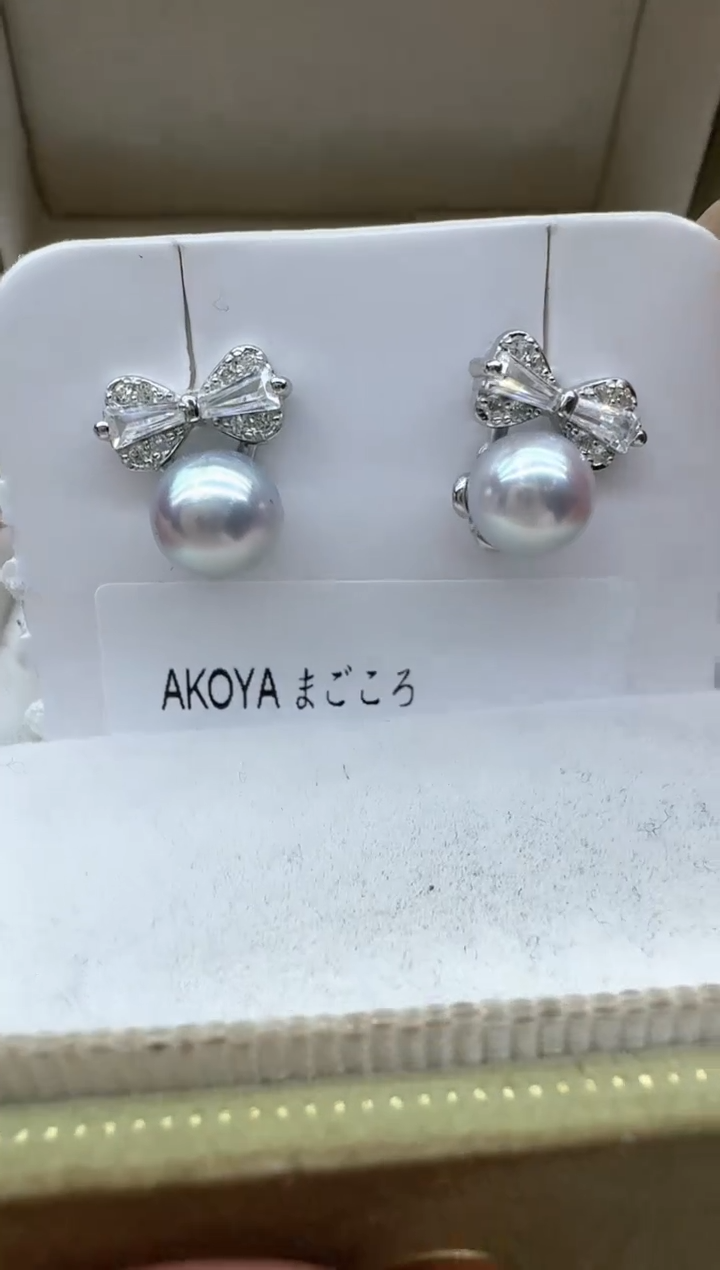 【闪购商品】海水珍珠耳饰银S925镶嵌非基地发货不带证书
