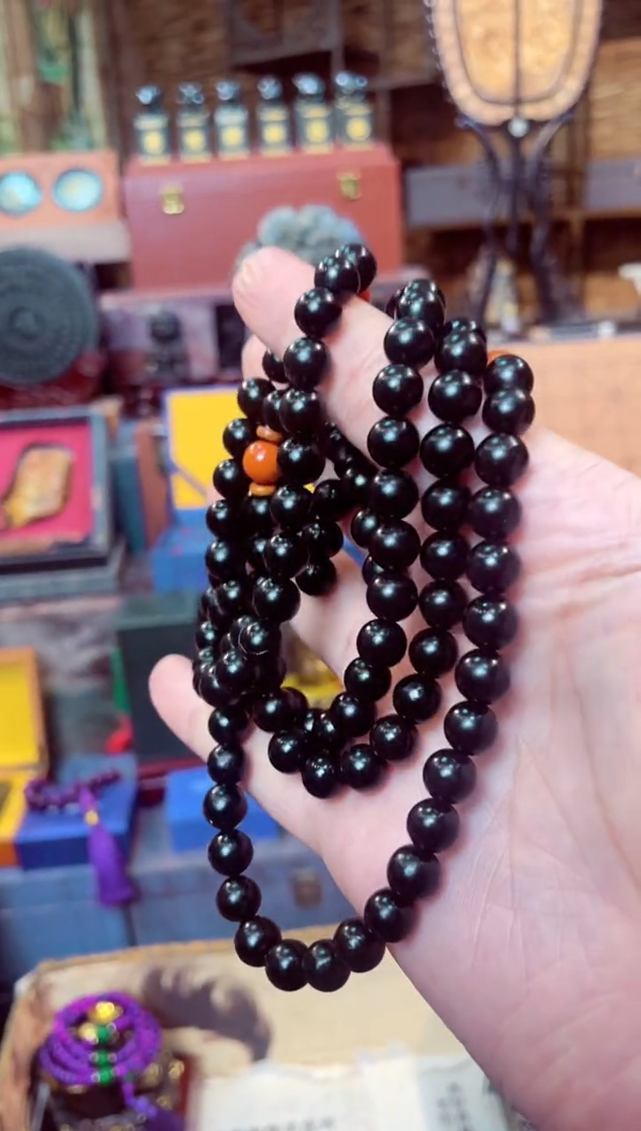 【闪购商品】黑羊脂  圆珠0.8   墨   