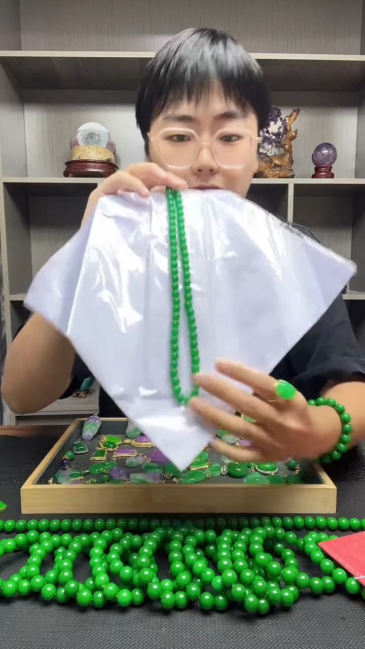 项链14K金镶嵌翡翠项链
