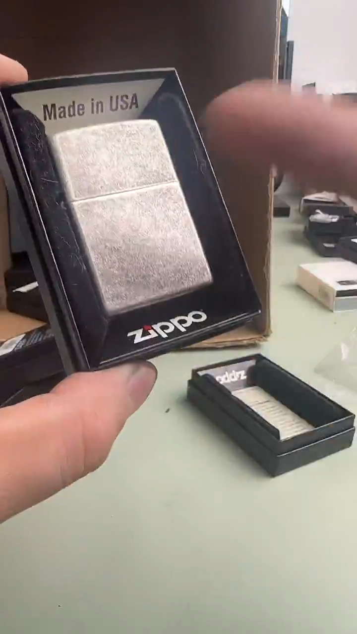 铜zippo打火机古银光板