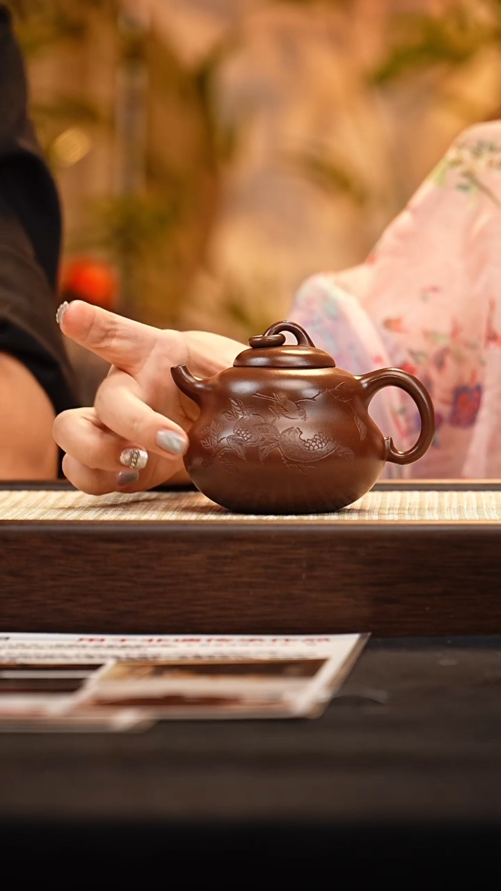 茶壶紫砂XZ葫芦 革紫200cc-杯