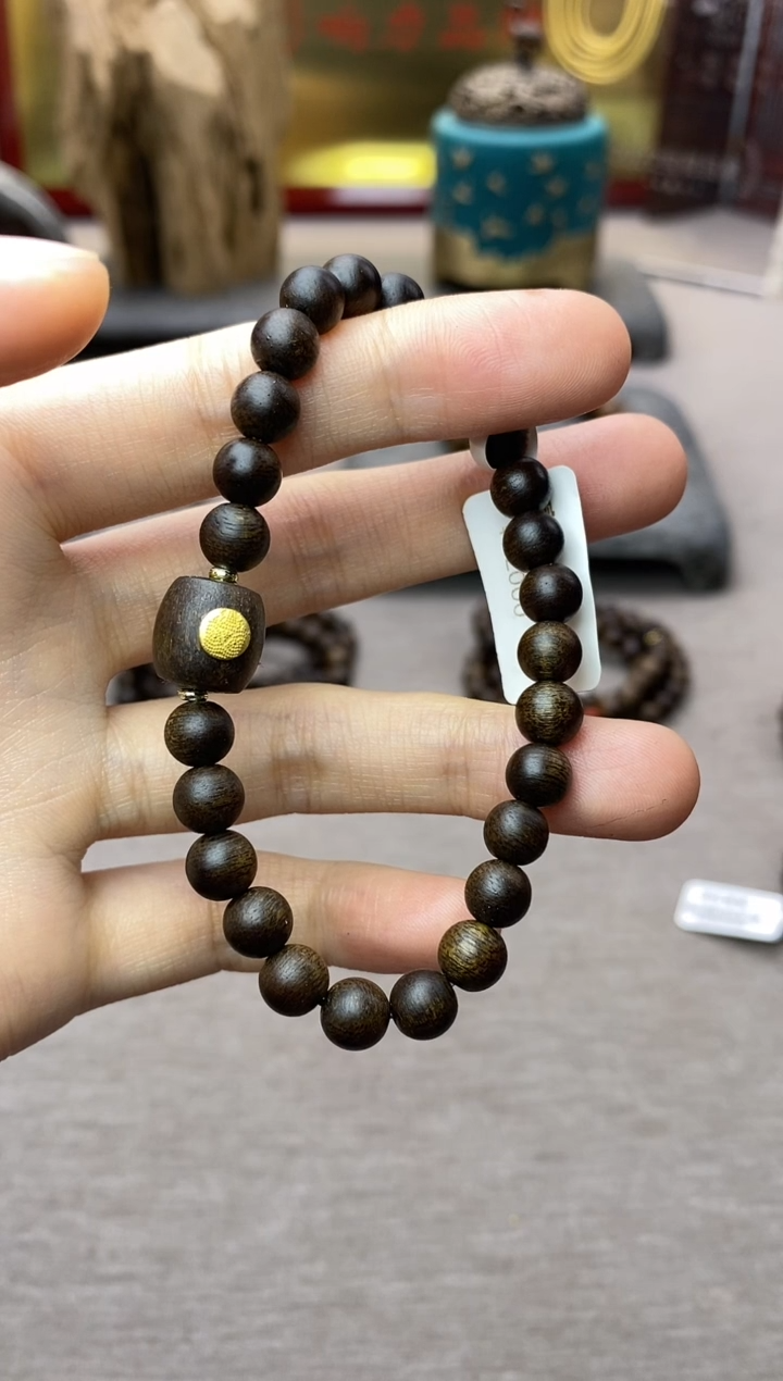 【闪购商品】沉香手串富森红土0.6单圈沉水设计