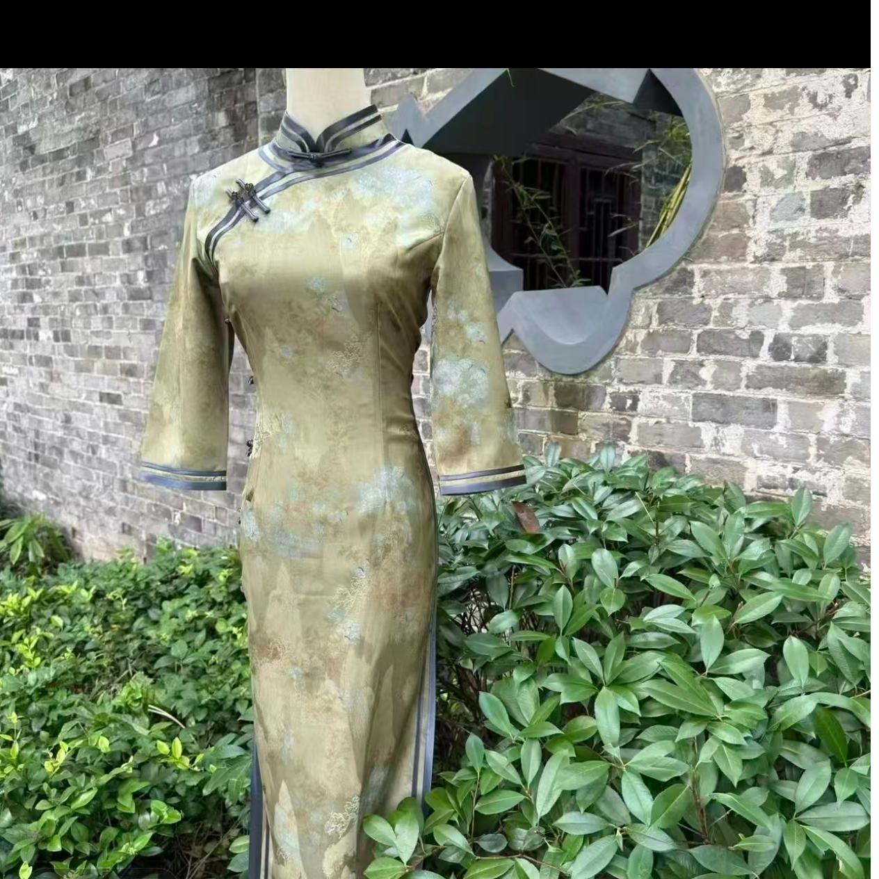 【花峦蝶】新款中国风修身复古优雅大方长款旗袍