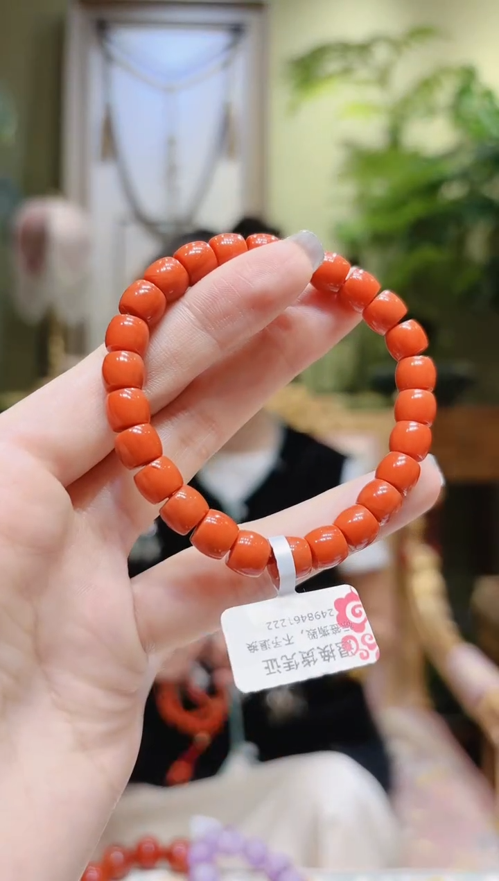 【闪购商品】南红玛瑙手串未镶嵌精工直切南红手串2