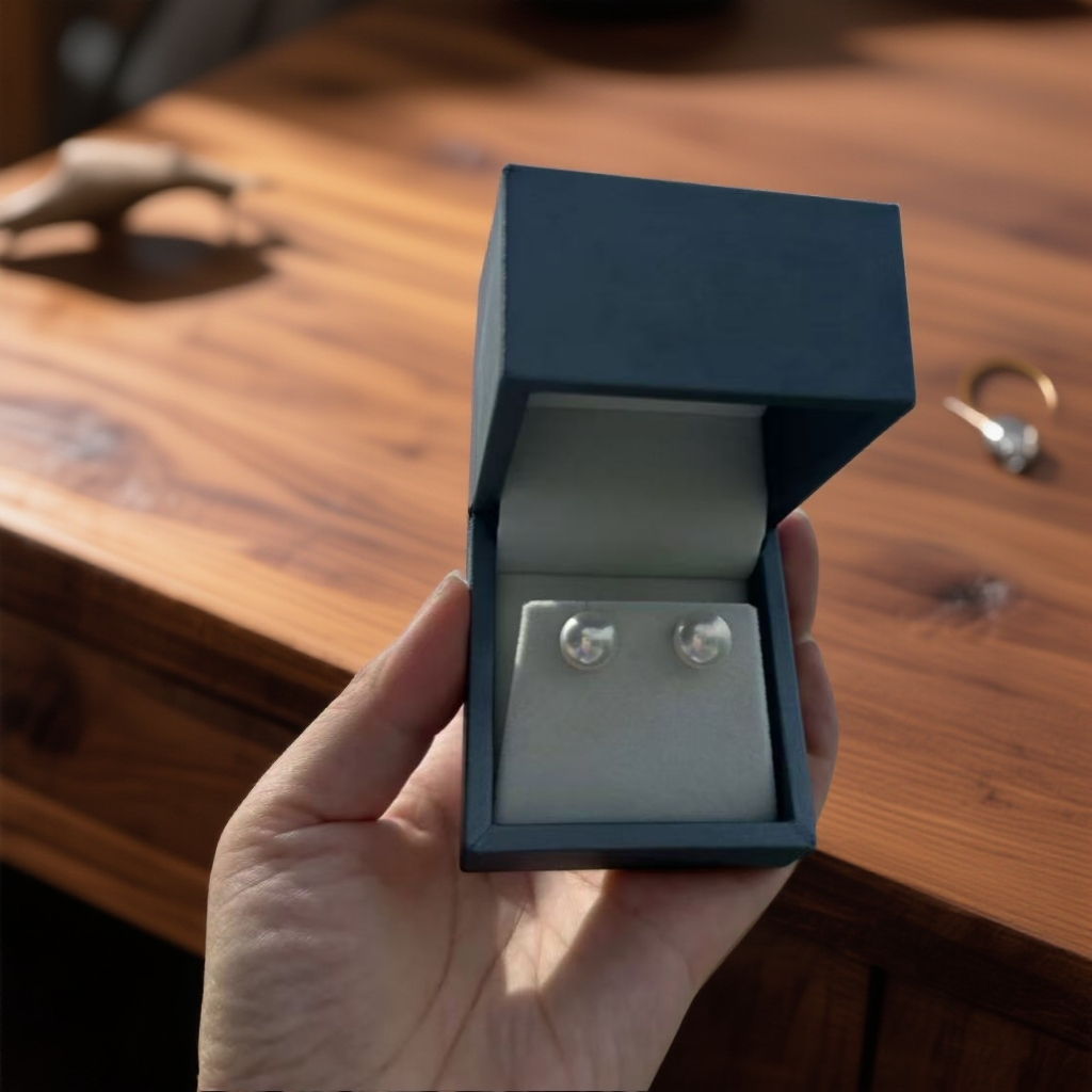 【到手2大对】10m耳钉+耳钩天然淡水珍珠正宗淡水珍珠项链