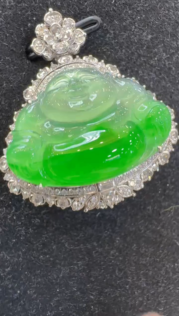 翡翠18K金镶嵌吊坠(不含链)多样性团购发一件