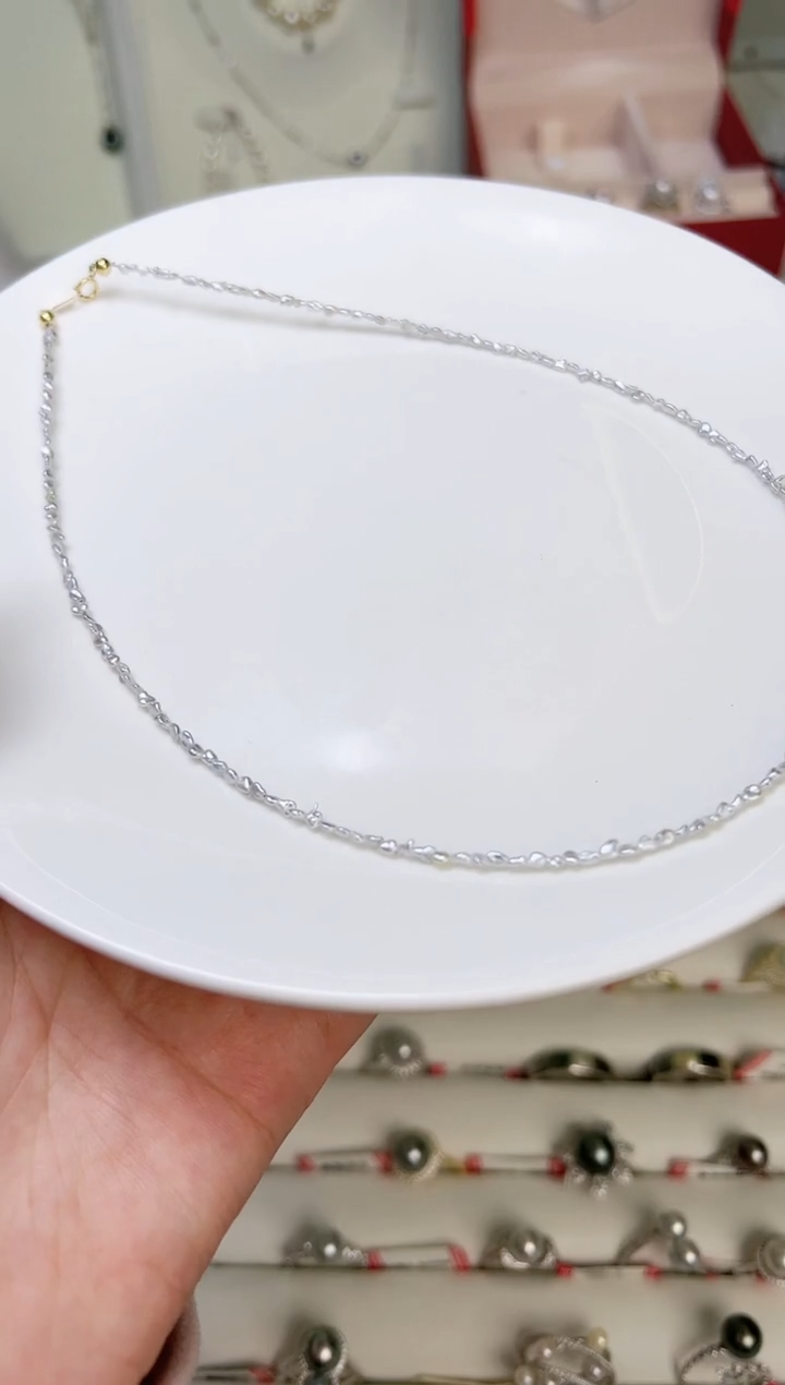 【闪购商品】海水珍珠项链18K金镶嵌678