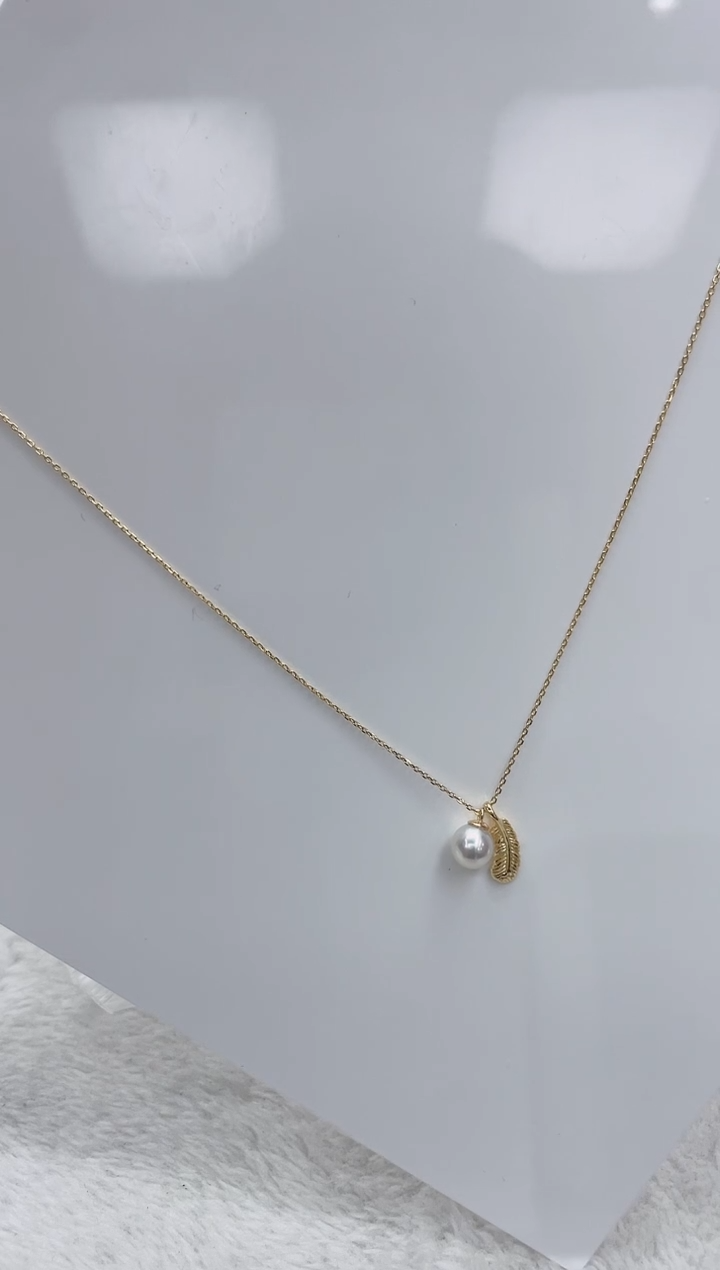 【闪购商品】海水珍珠颈饰银S925镶嵌海水珍珠项链