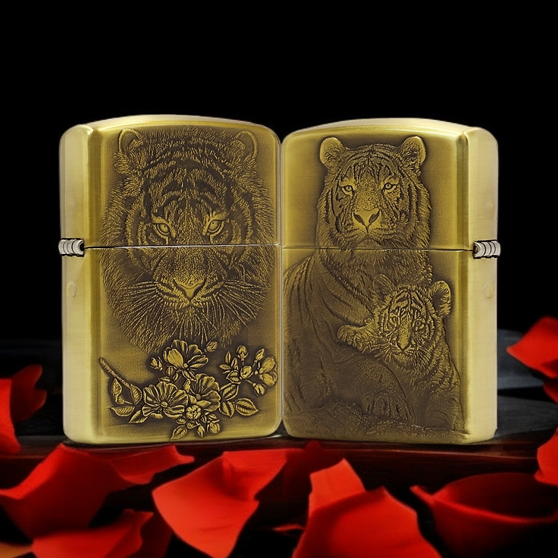 ZIPPO/之宝打火机黄铜盔甲【虎嗅蔷薇】原装正品防风机-168