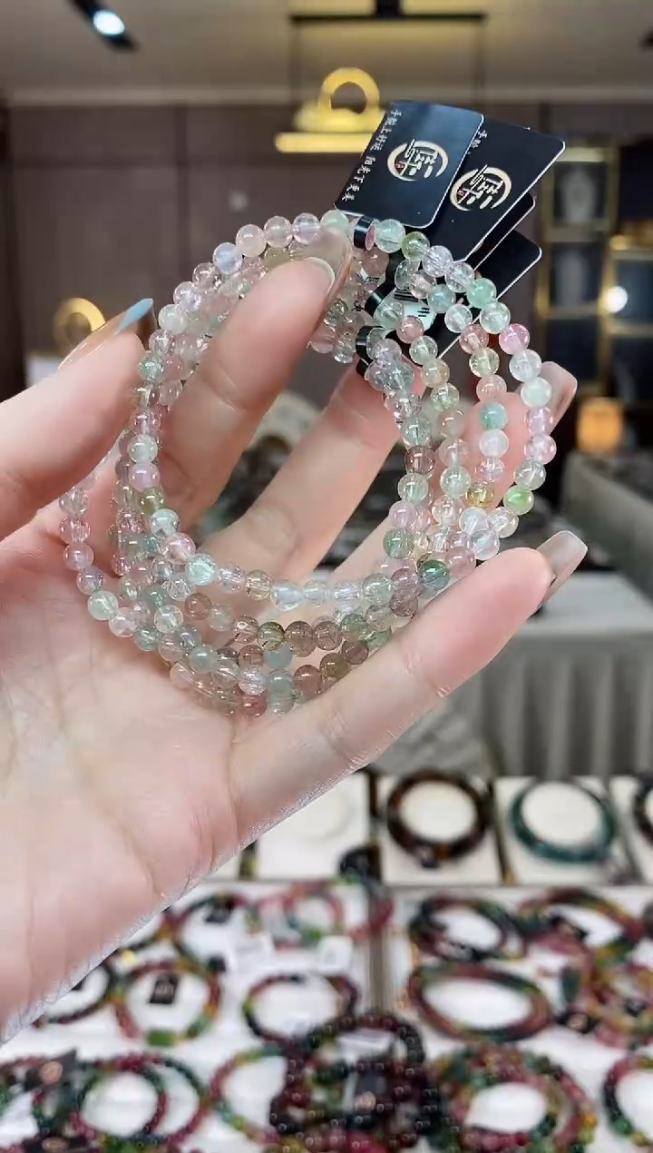 【闪购商品】碧玺马卡龙单圈手串5mm+未镶嵌（多样性发一条）dan