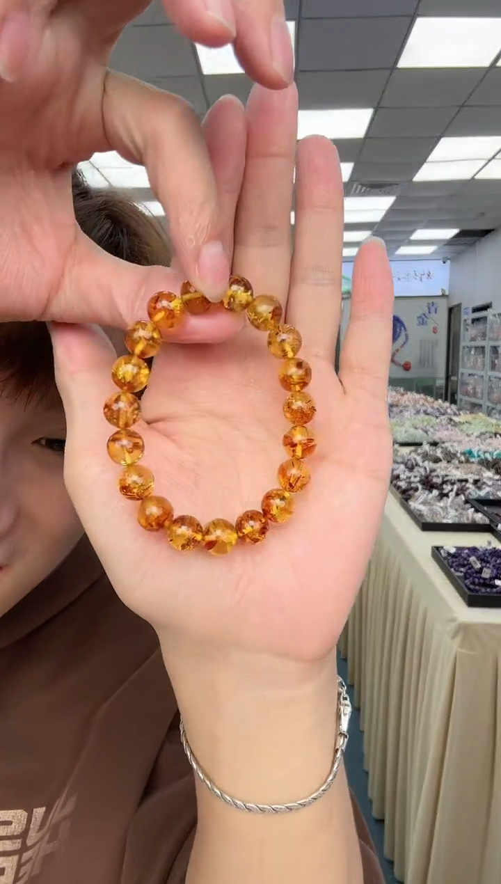 手串琥珀（花珀）未镶嵌10m(多样性发其一）29