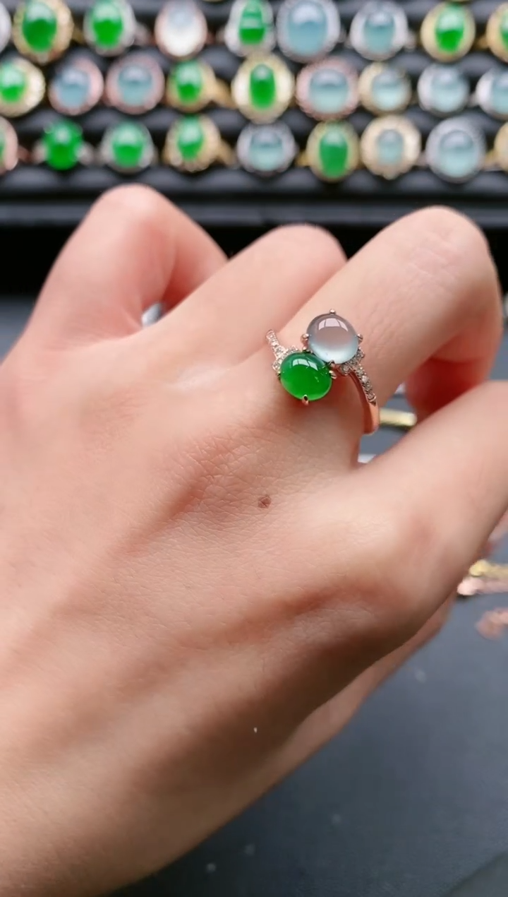 【闪购商品】翡翠戒指银S925镶嵌1111111
