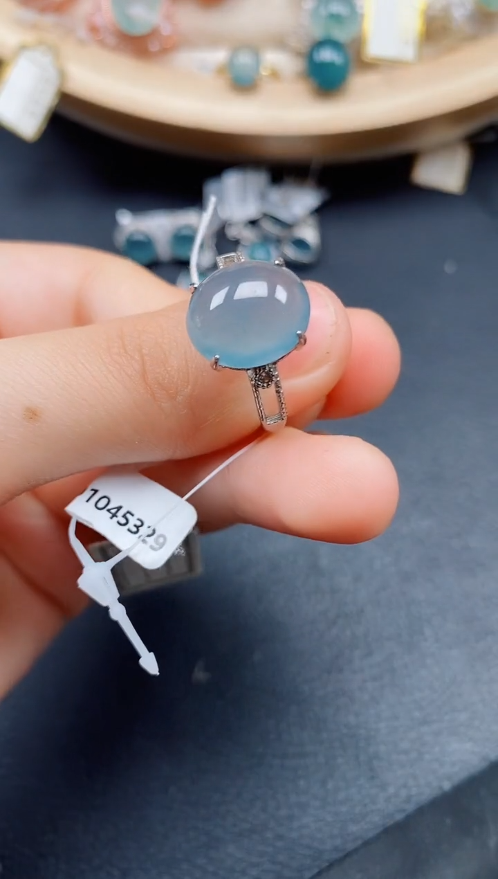 【闪购商品】翡翠戒指银S925镶嵌翡翠