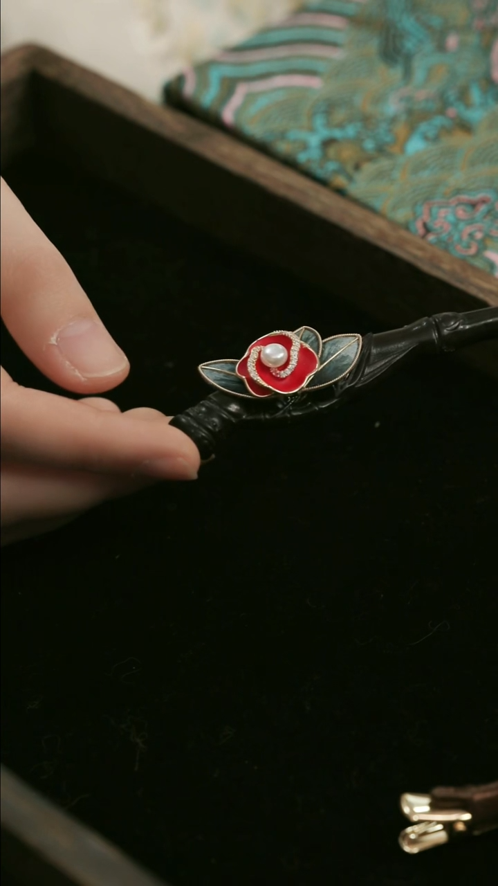 刺绣湘传礼纯手工发簪