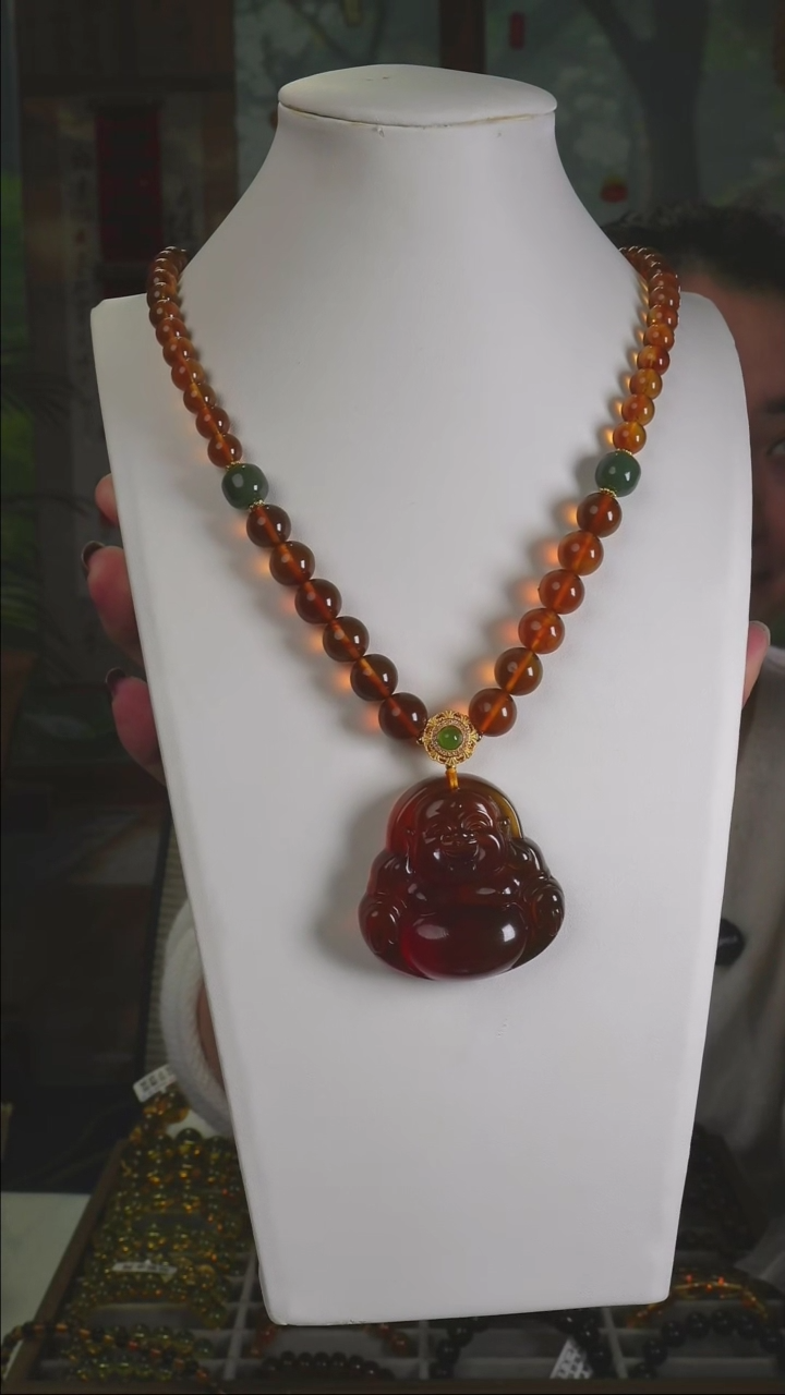 【闪购商品】琥珀颈饰未镶嵌佛公
