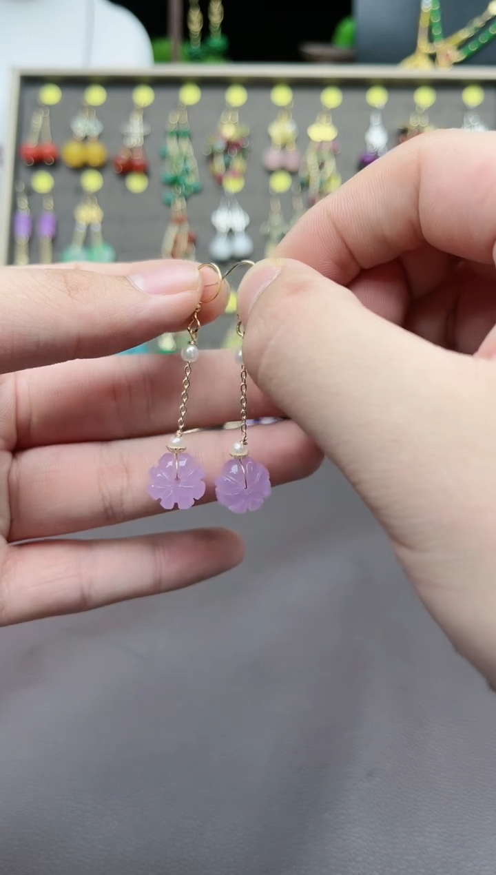 【闪购商品】玛瑙/玉髓耳钉银S925镶嵌504000