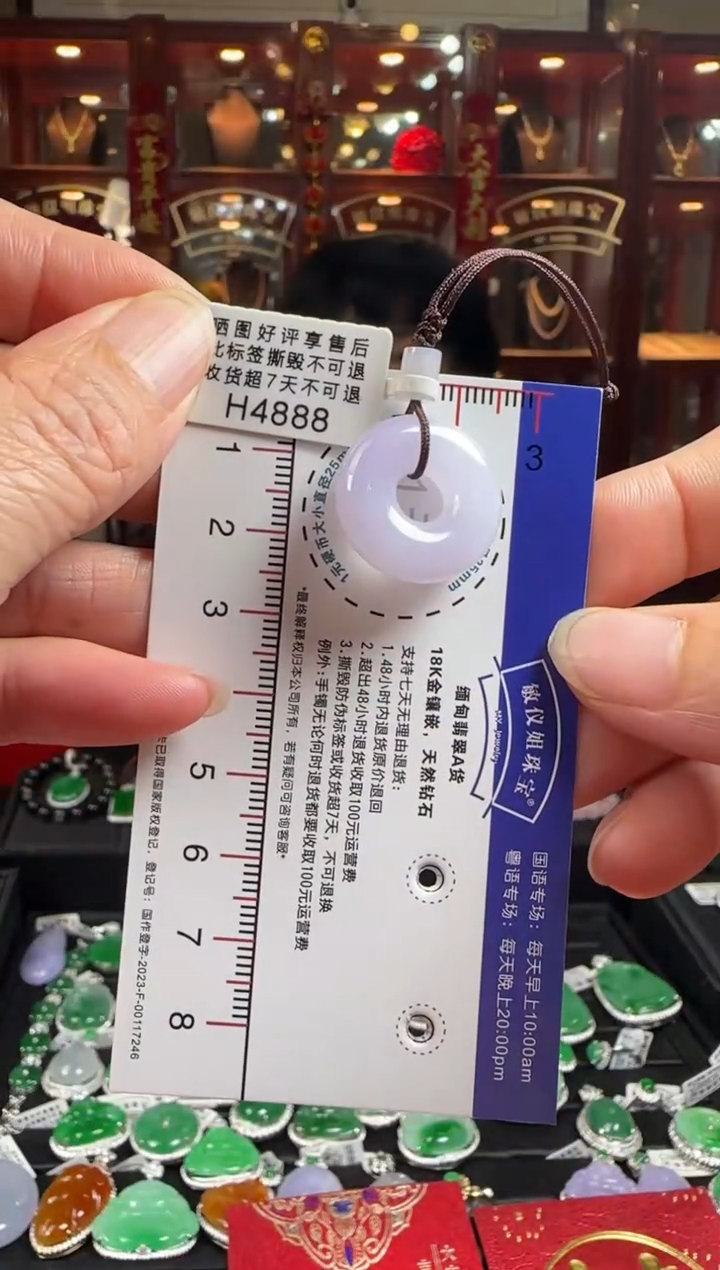 【闪购商品】翡翠颈饰未镶嵌H4888紫甜甜圈