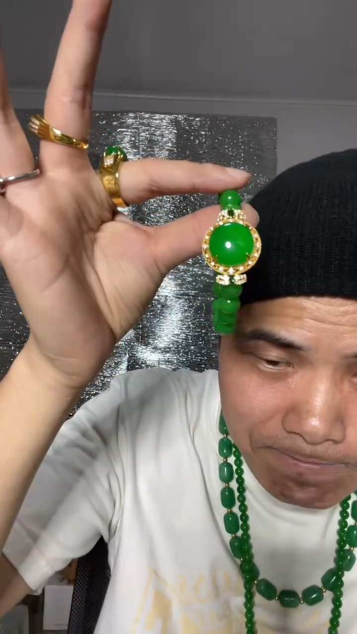 未镶嵌手串翡翠【小伍珠宝】缅料鸽子蛋手串