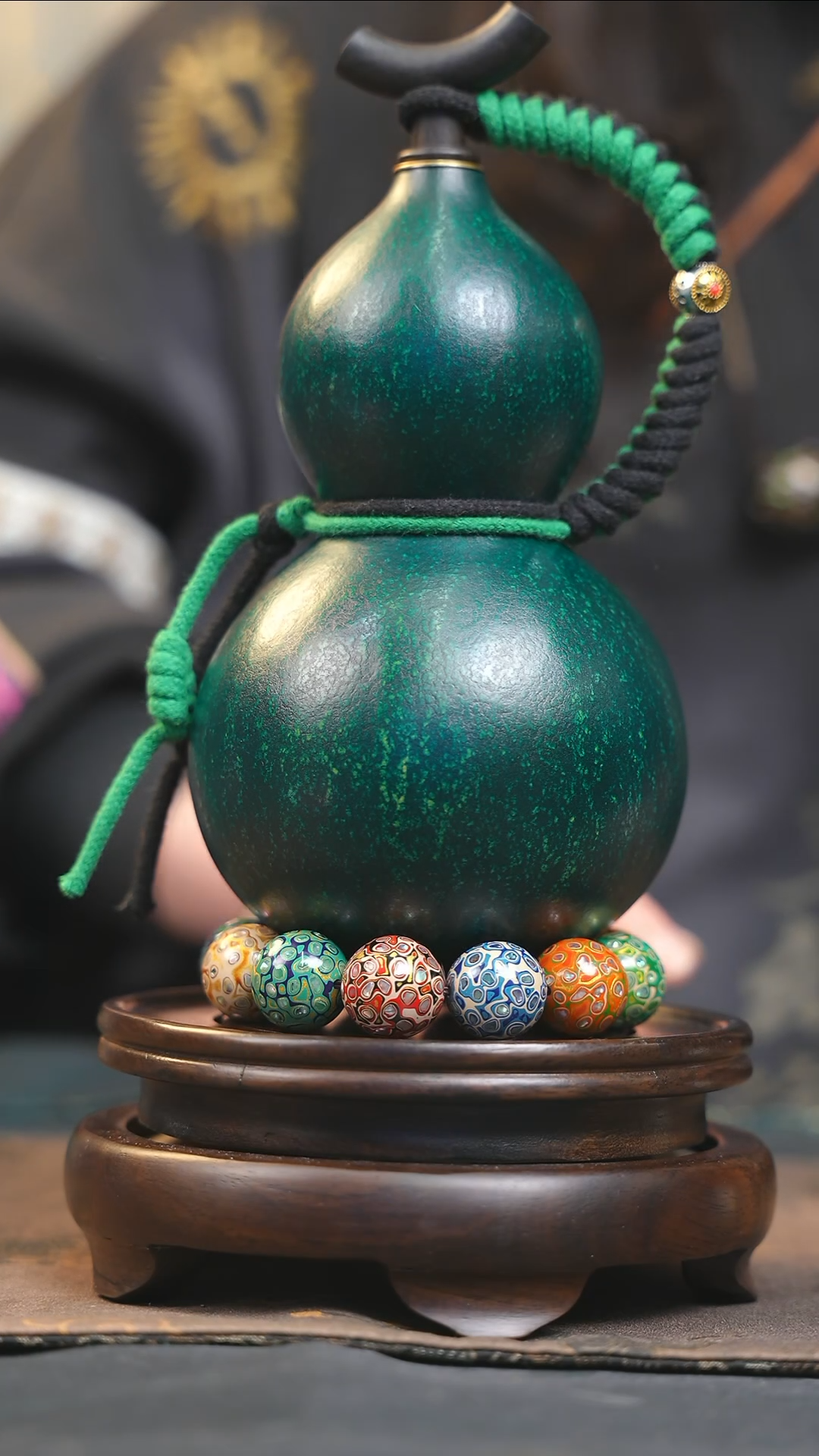 【闪购商品】YR200大漆酒葫芦不包手串及旋转底座