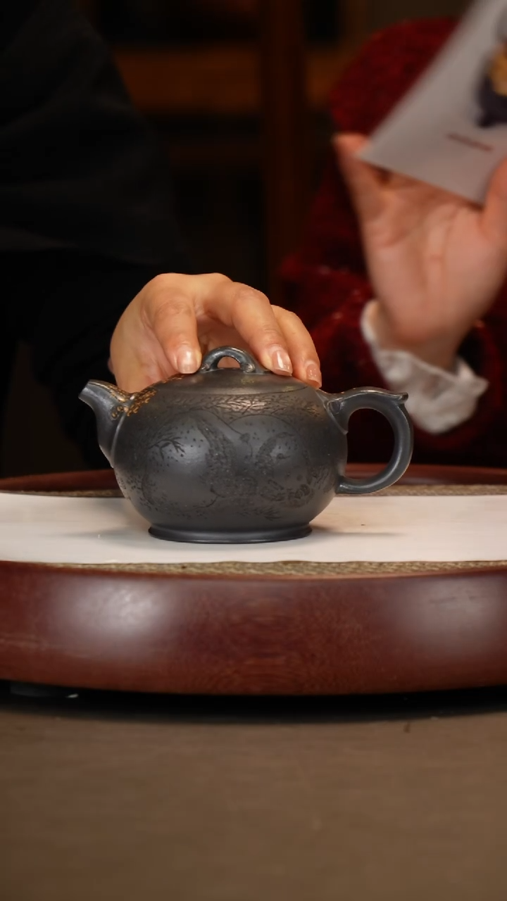 【闪购商品】紫砂茶壶【李玮】天青万事如意  400CC