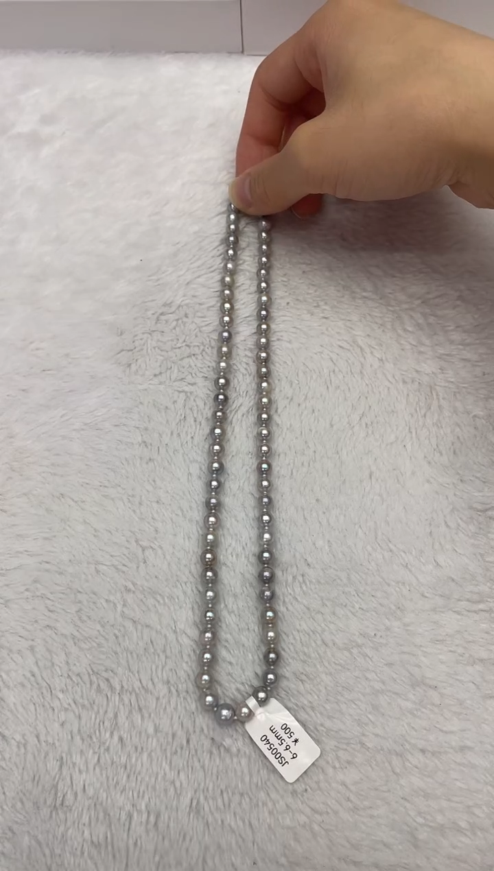 【闪购商品】海水珍珠项链未镶嵌AK真多麻6-6.5mm（多样性发一）