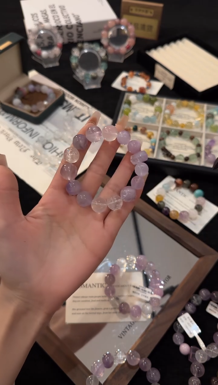 合金手链水晶紫水晶x2297